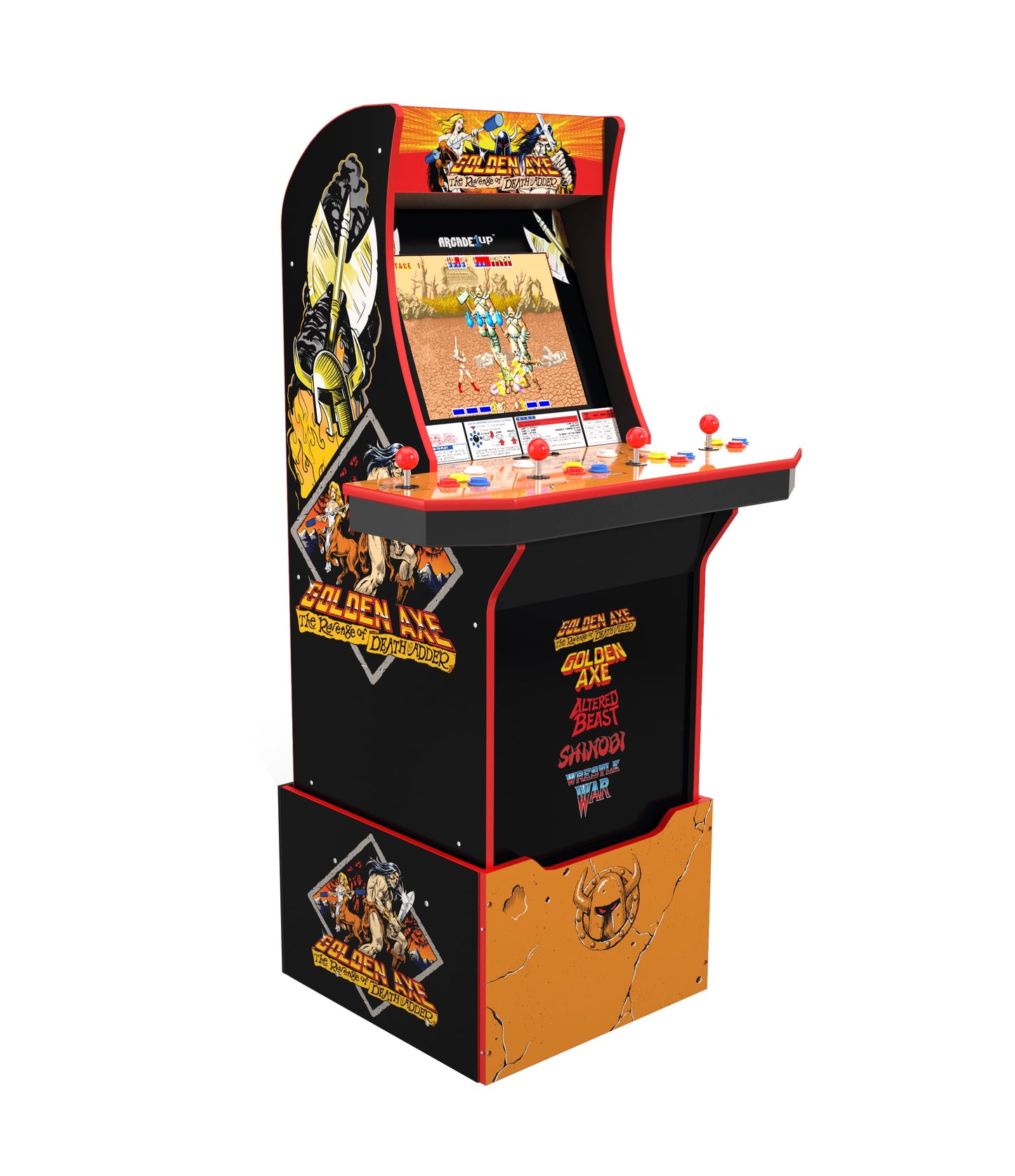 Golden Axe Arcade with Riser and Lit Marquee